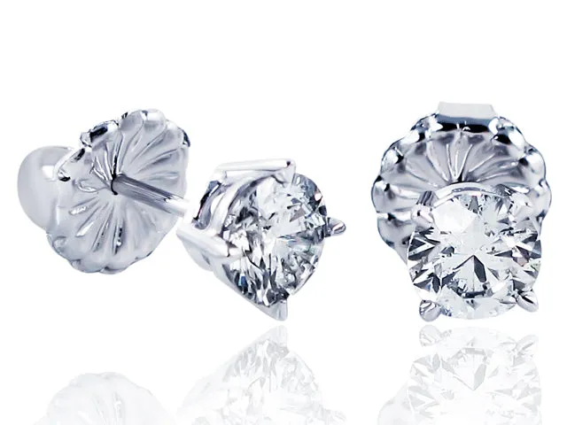1.08ctw Classic Diamond Stud Earrings