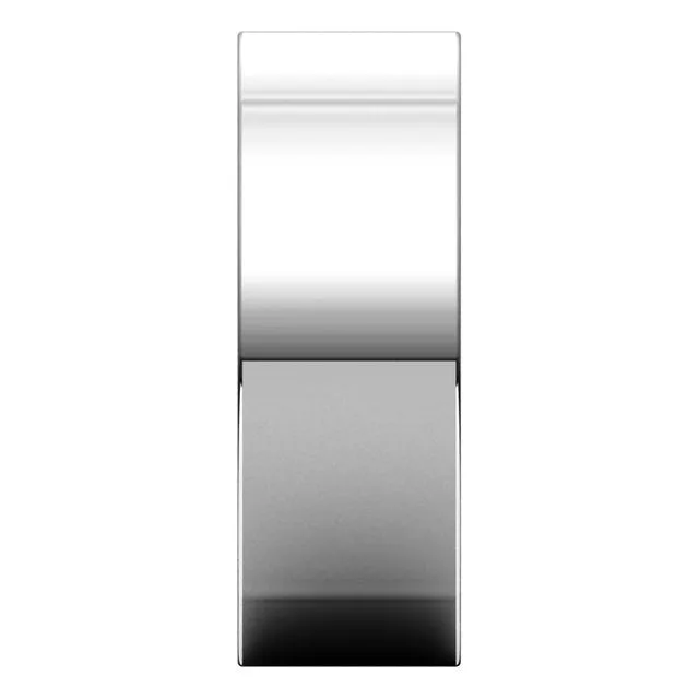 10K White Gold 8 mm Square Comfort Fit Wedding Band