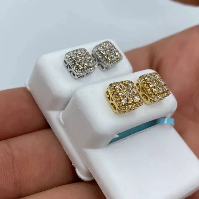 14K Classic Square Earrings