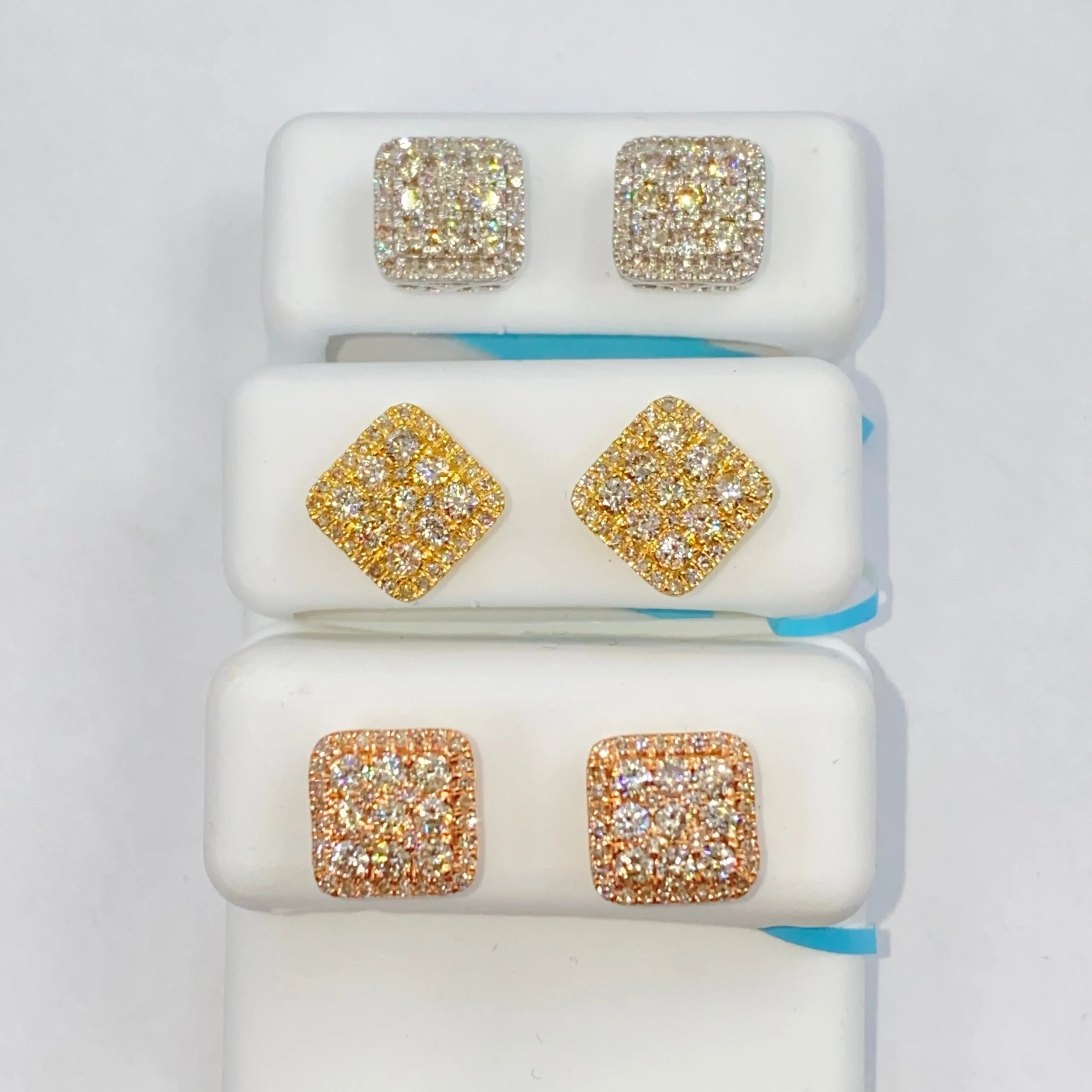 14K Classic Square Earrings