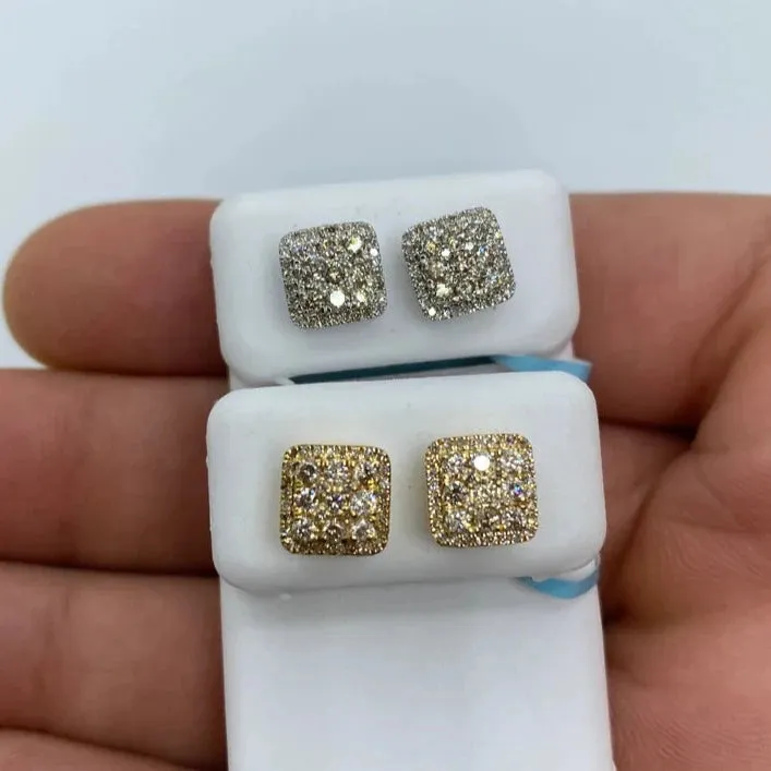 14K Classic Square Earrings