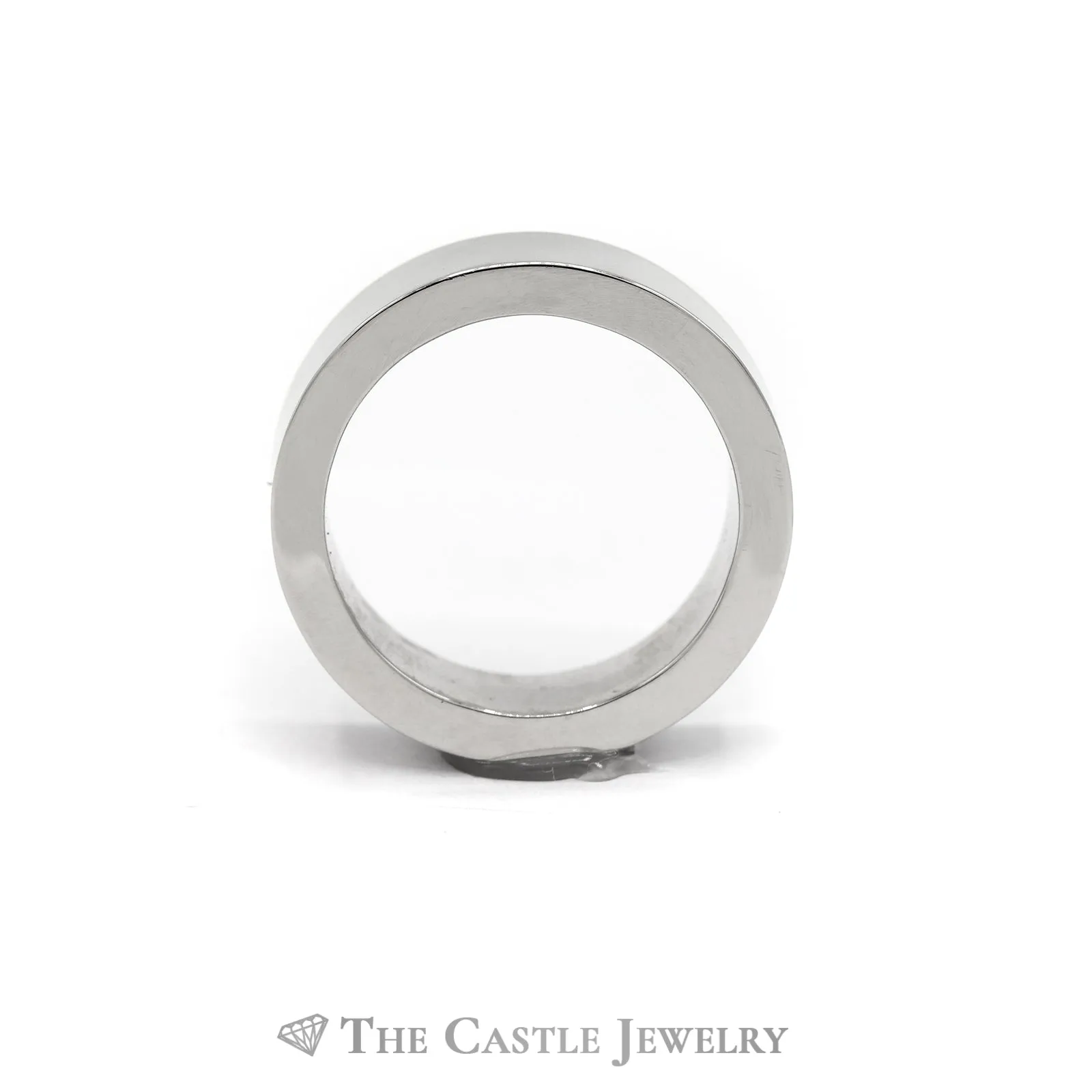 14k White Gold 6mm Wide Square Wedding Band