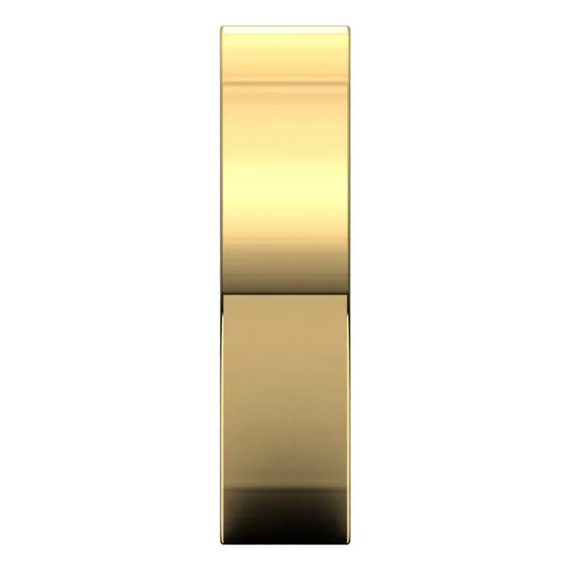 14K Yellow Gold 5 mm Square Comfort Fit Wedding Band