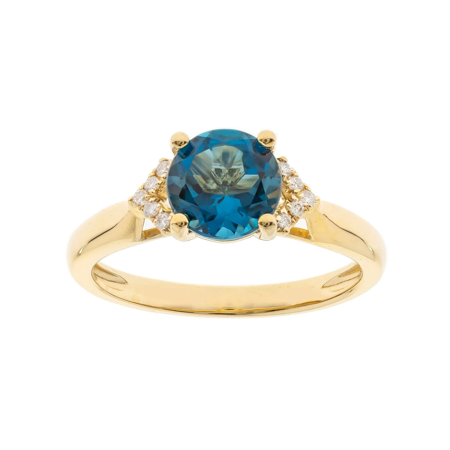 14K Yellow Gold London Blue Topaz Ring