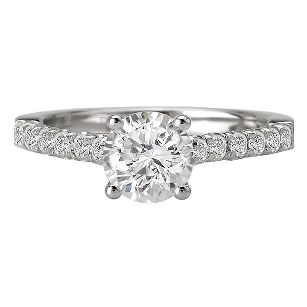 14kt White Gold Classic Semi-Mount Diamond Ring