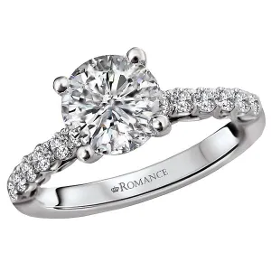 14kt White Gold Classic Semi-Mount Diamond Ring