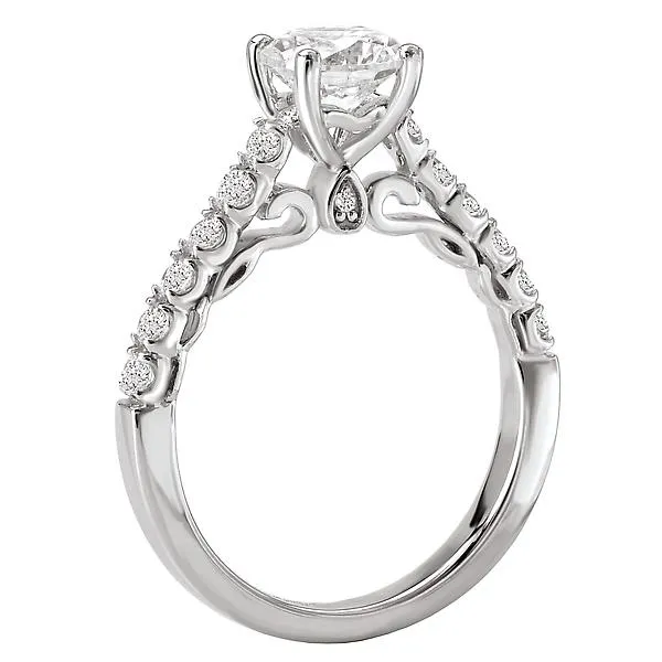 14kt White Gold Classic Semi-Mount Diamond Ring