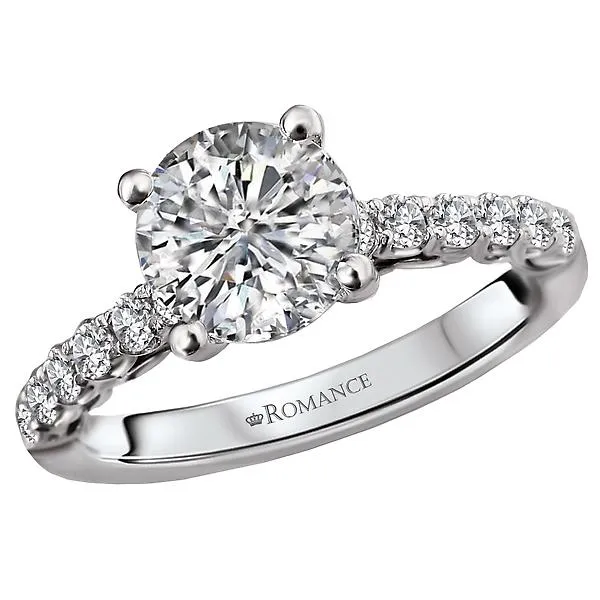 14kt White Gold Classic Semi-Mount Diamond Ring