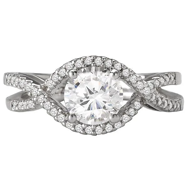 14kt White Gold Classic Semi-Mount Diamond Ring