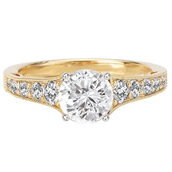 14kt Yellow Gold Classic Semi-Mount Diamond Ring