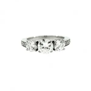 18k White Gold White Sapphire Ring Hamptons