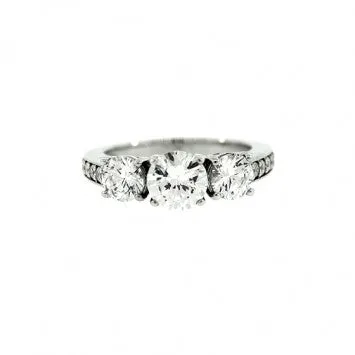 18k White Gold White Sapphire Ring Hamptons