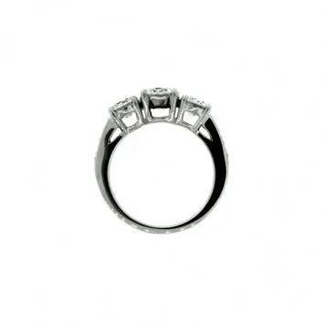 18k White Gold White Sapphire Ring Hamptons