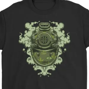 420 T-shirt, Vintage Diving Helmet Shirt, Weed Smoking Diver T-shirt, 420 Gift, 420 Gift T-shirt
