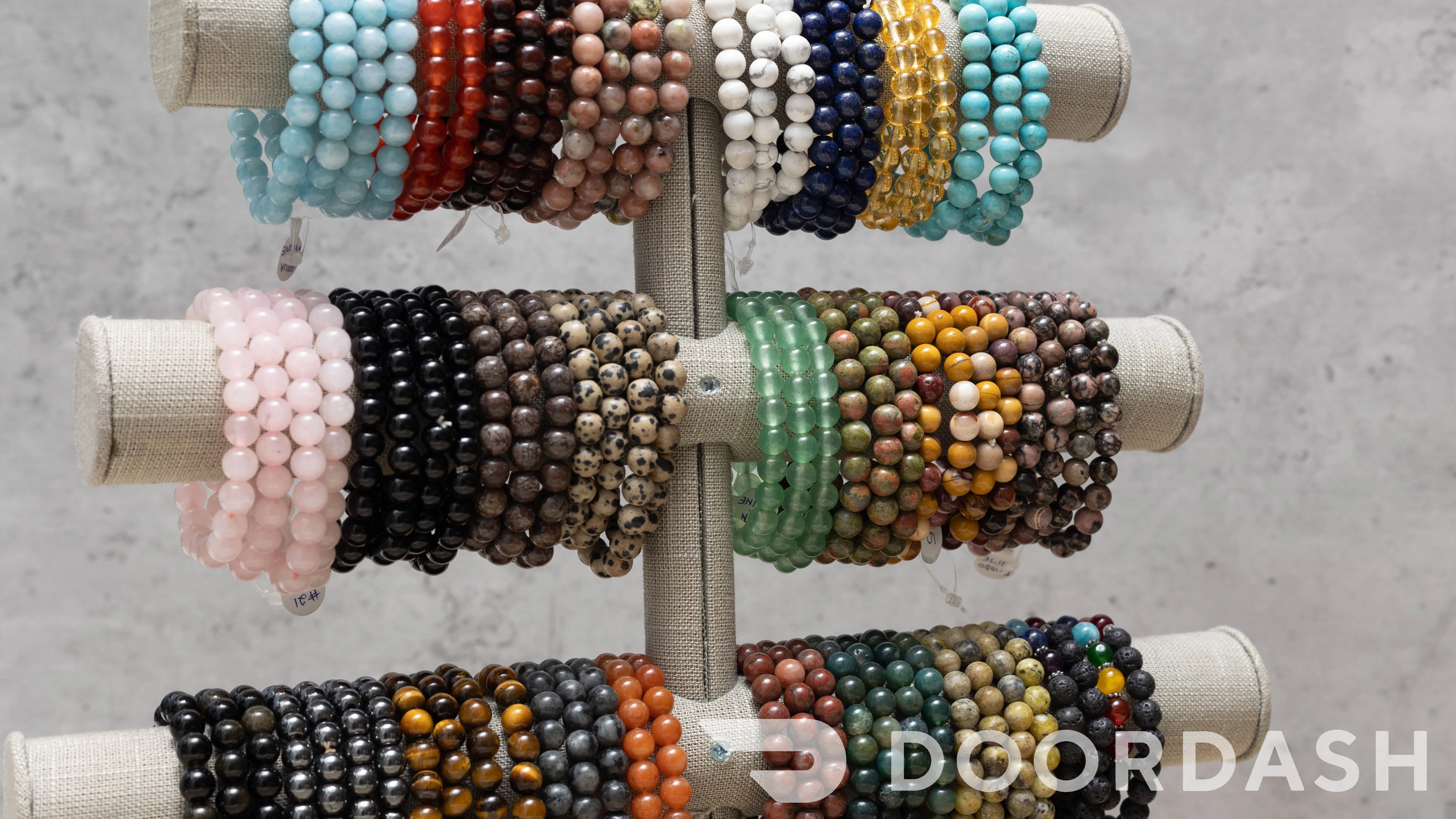 8mm Rhodochrosite Beaded Elastic Stretch Bracelet