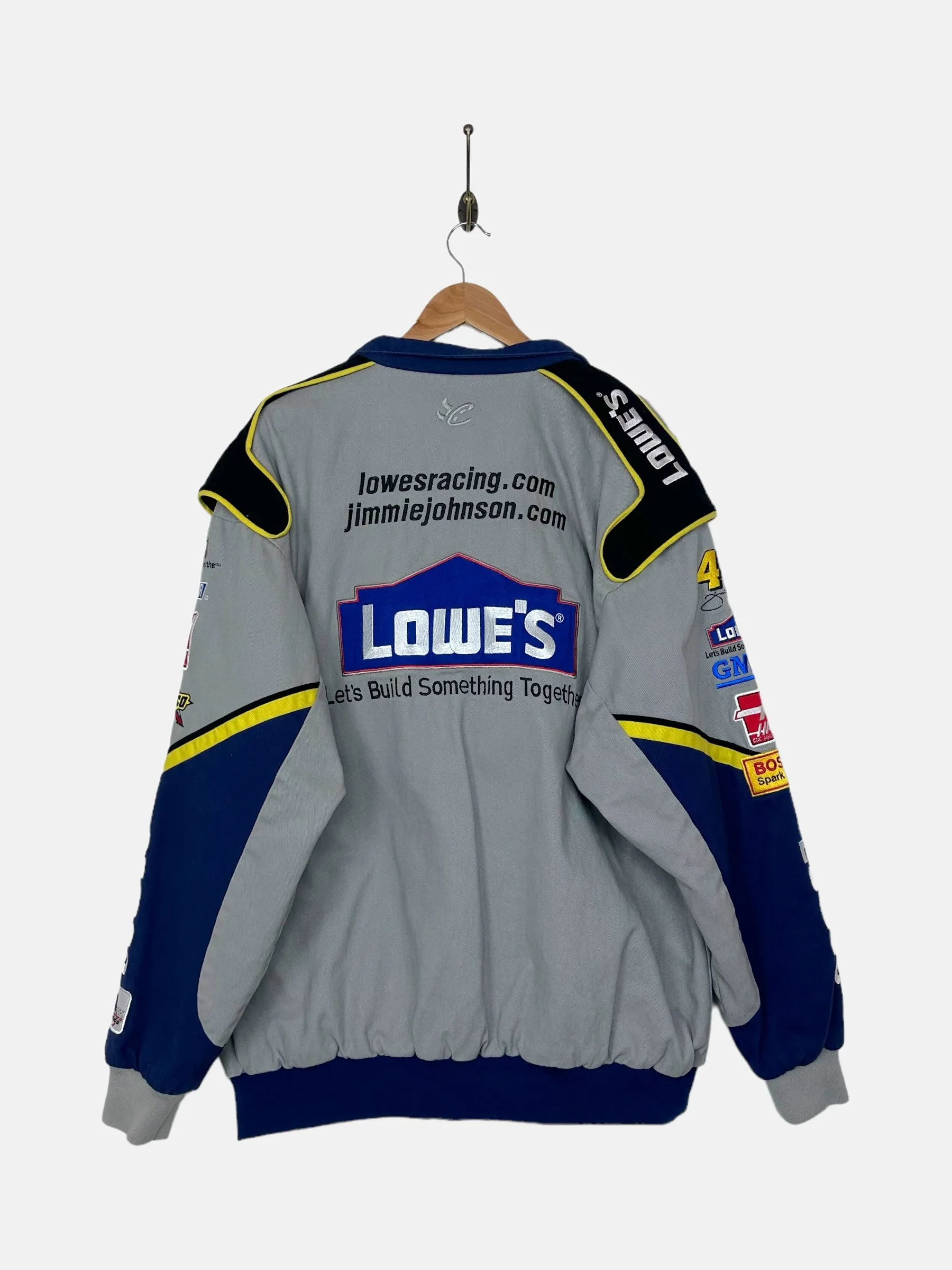 90's NASCAR Lowes Embroidered Vintage Racing Jacket Size XL