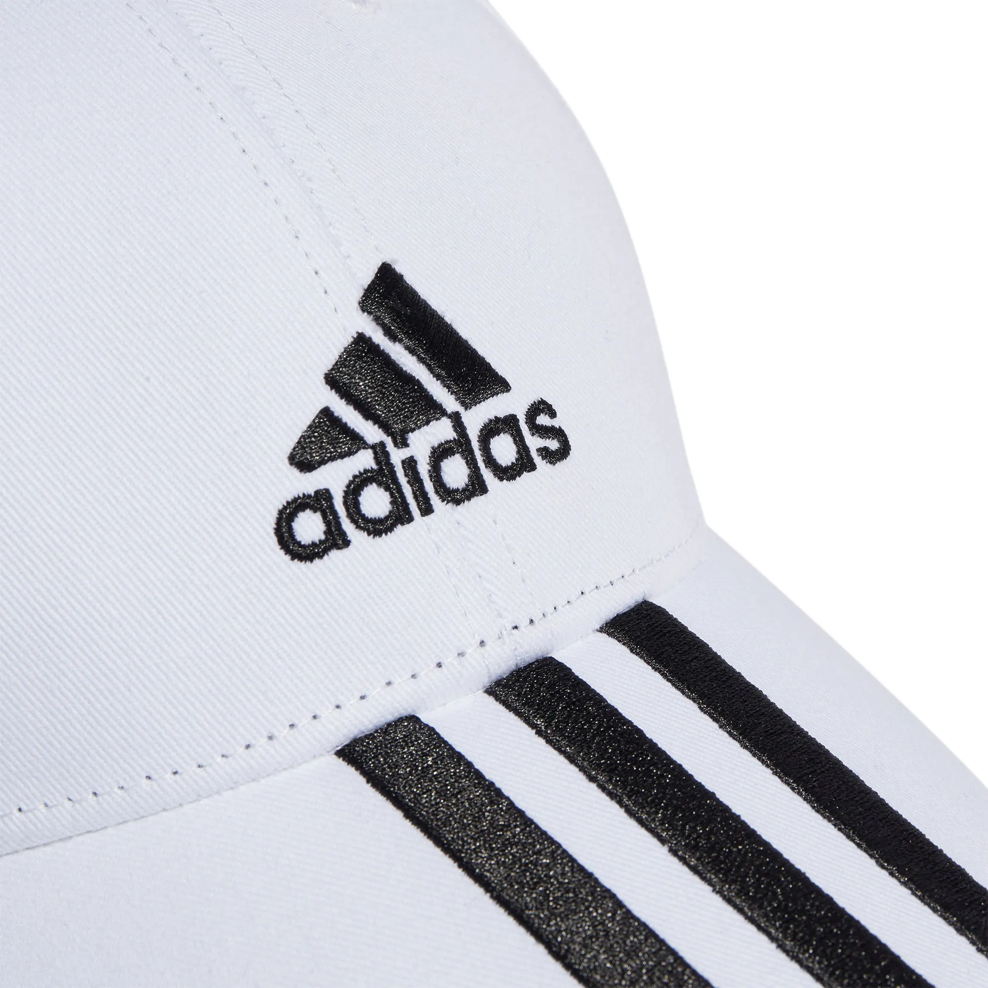 adidas 3 Stripes Cotton Twill Cap - White