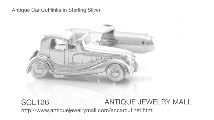 Antique Car Cufflinks in Sterling Silver