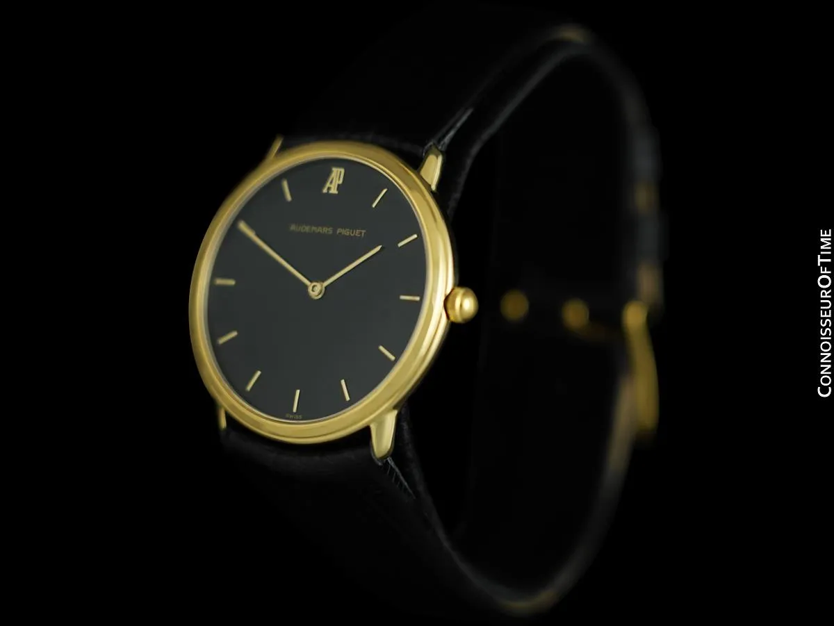 Audemars Piguet Round Midsize Mens Dress Watch - 18K Gold