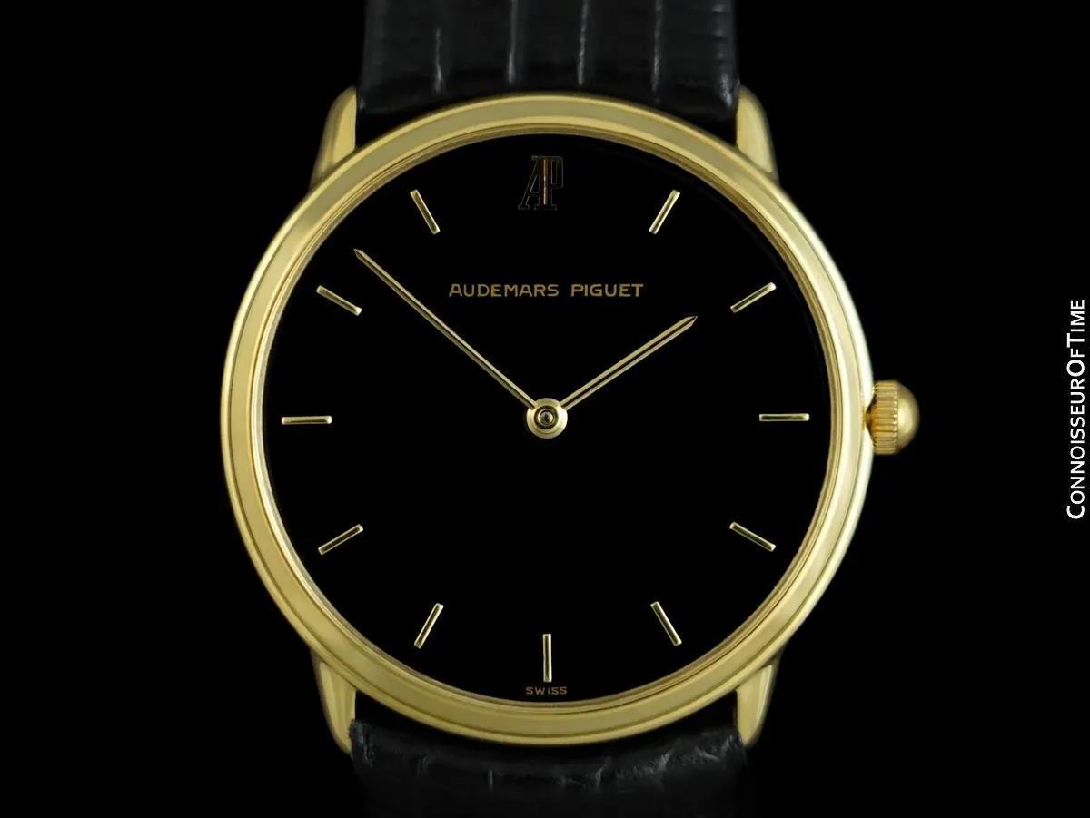 Audemars Piguet Round Midsize Mens Dress Watch - 18K Gold
