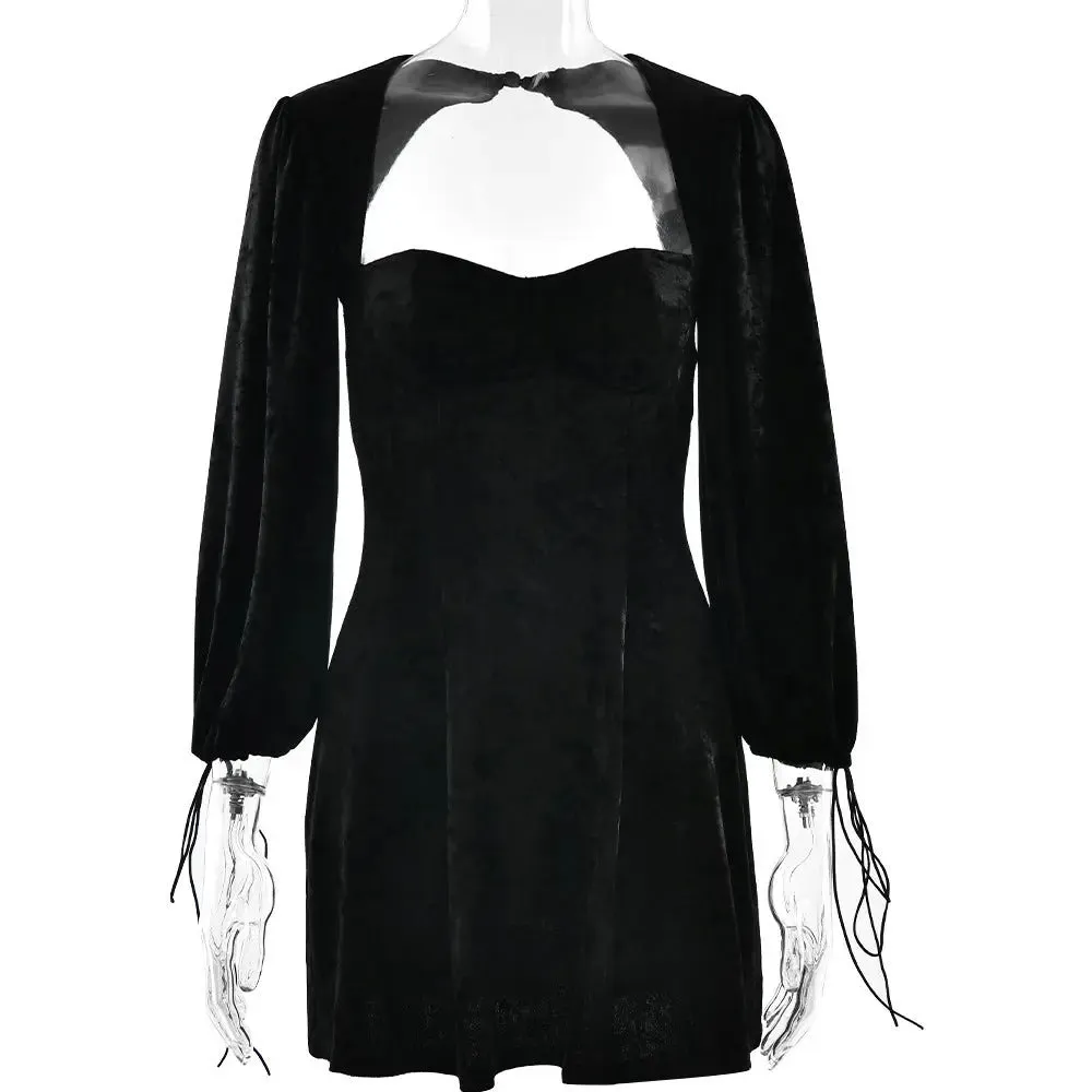Backless Cuff Strap Dress - Womens Fashion