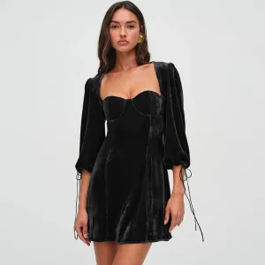 Backless Cuff Strap Dress - Womens Fashion