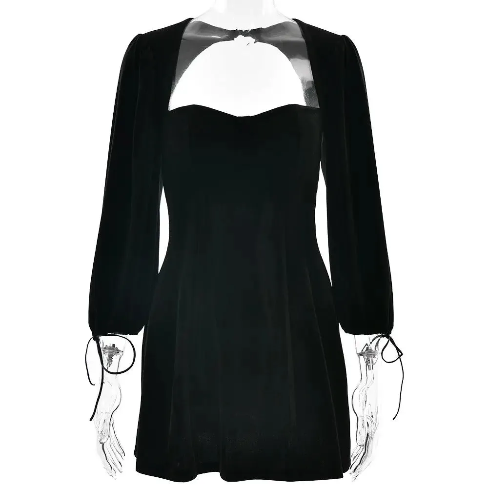 Backless Cuff Strap Dress - Womens Fashion