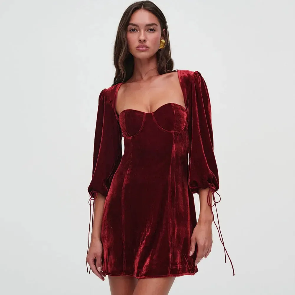 Backless Cuff Strap Dress - Womens Fashion