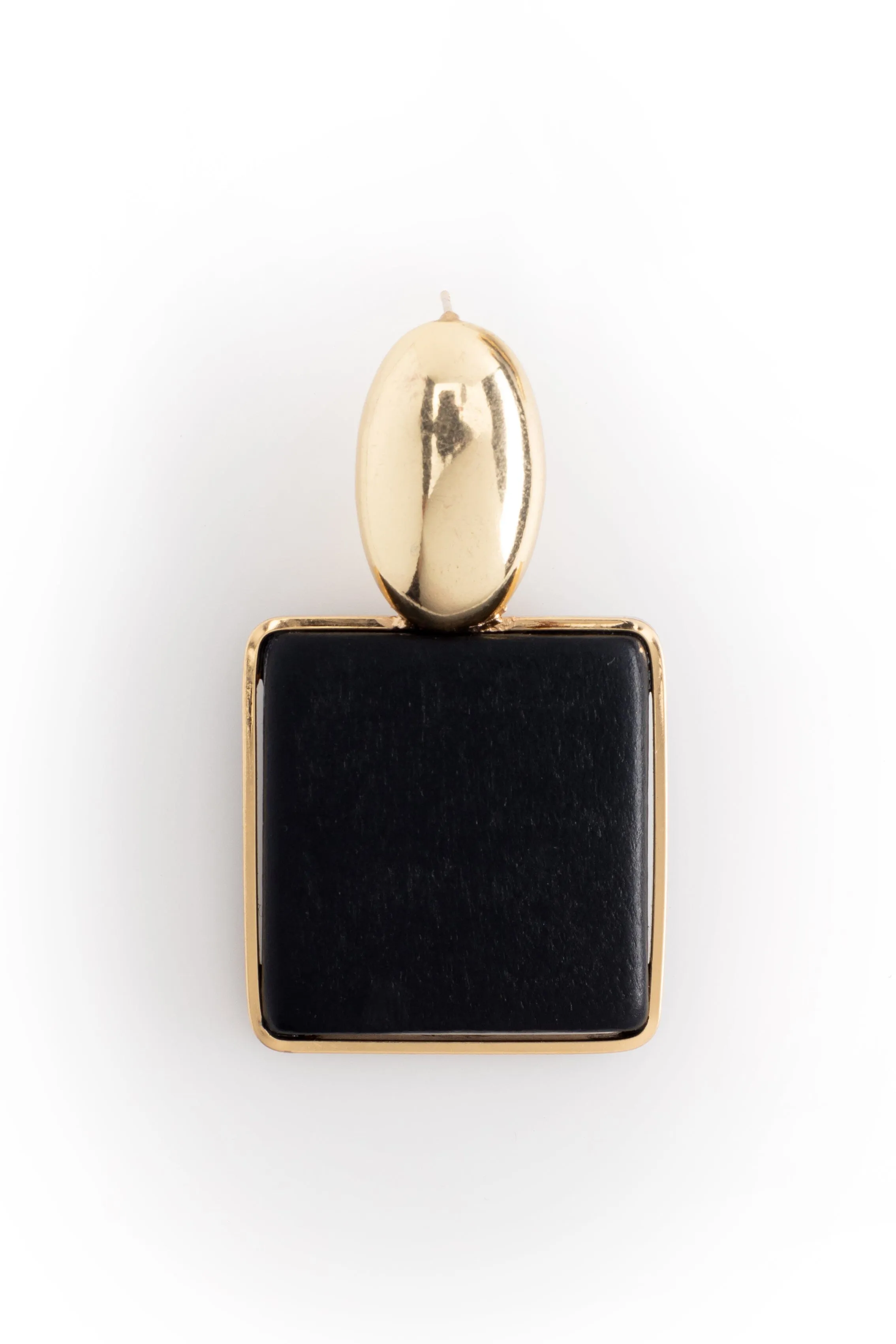 Black Square Drop Earrings