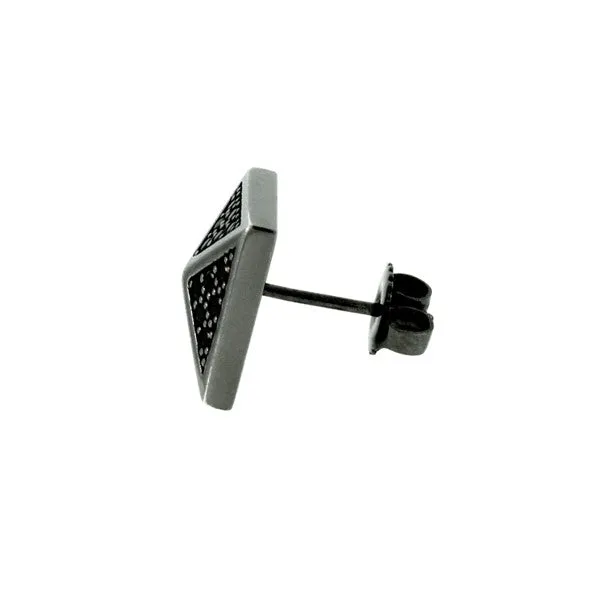 Blackened 18k Gold St Marks Earrings Black Diamonds
