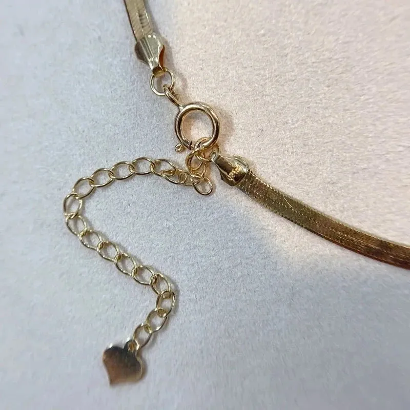 Blade Design 18k Yellow Gold Adjustable Necklace