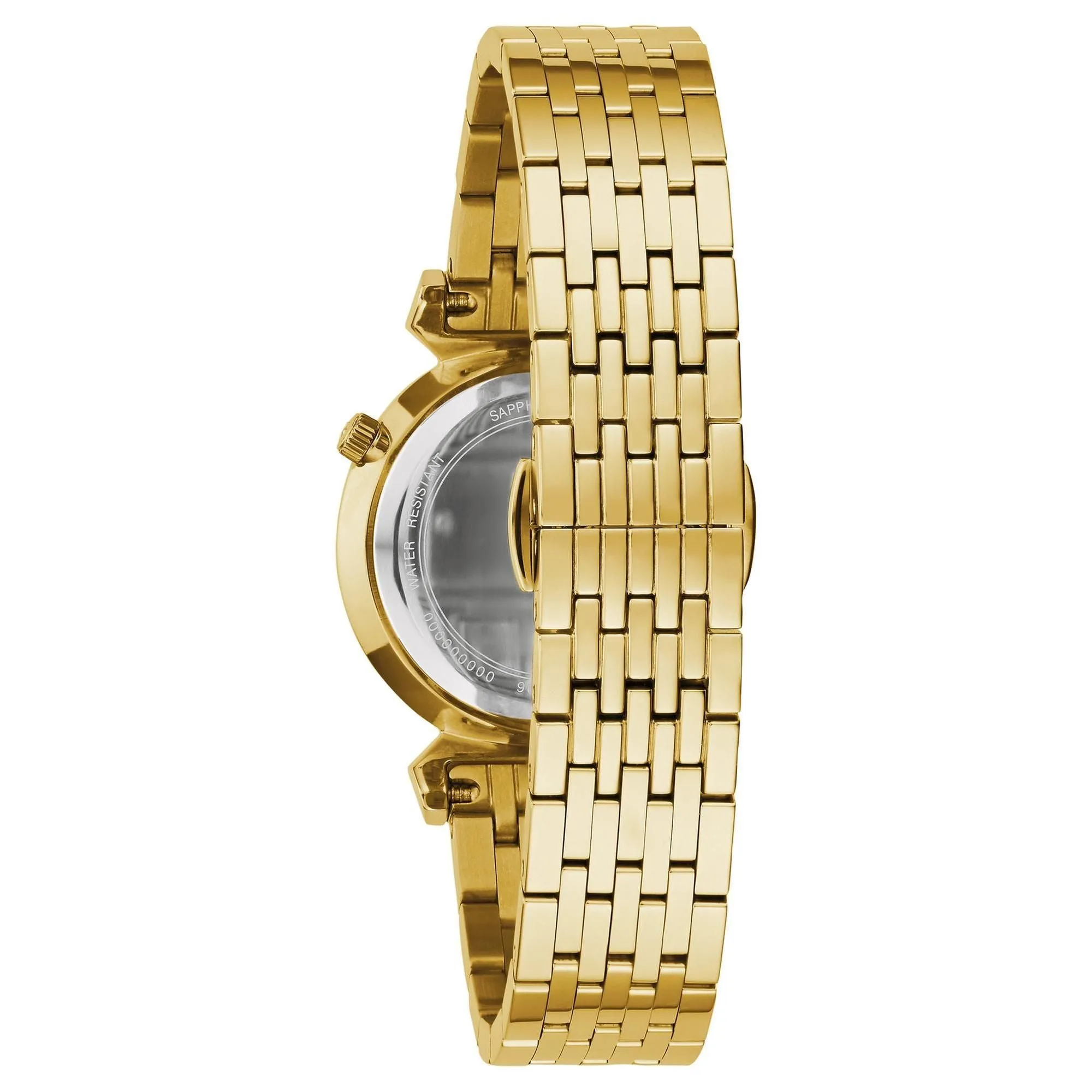 Bulova Ladies Classic Regatta Diamond Accent Gold-Tone Stainless Steel Watch 97P149