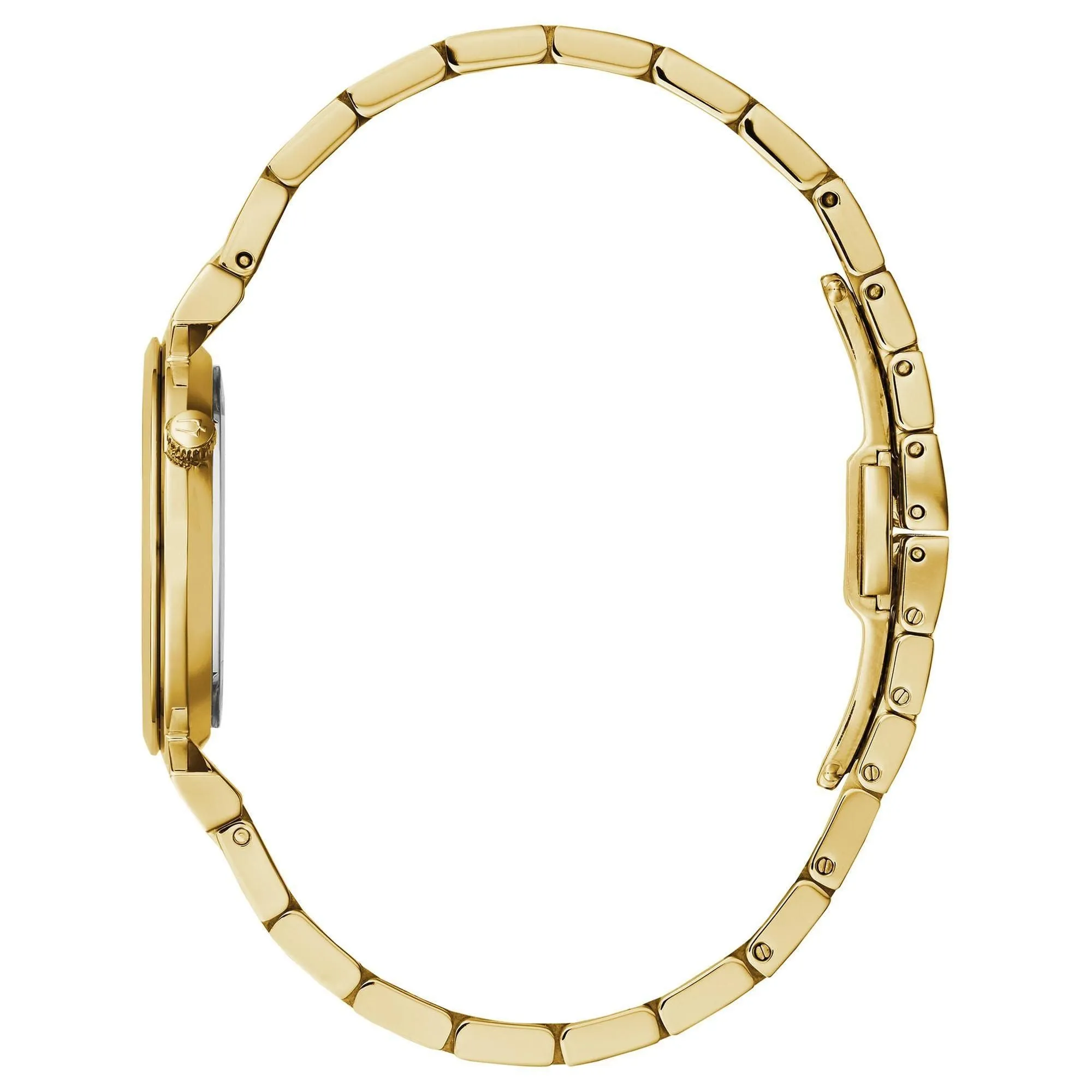 Bulova Ladies Classic Regatta Diamond Accent Gold-Tone Stainless Steel Watch 97P149
