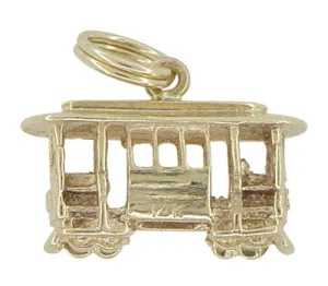Cable Car Charm in 14 Karat Yellow Gold