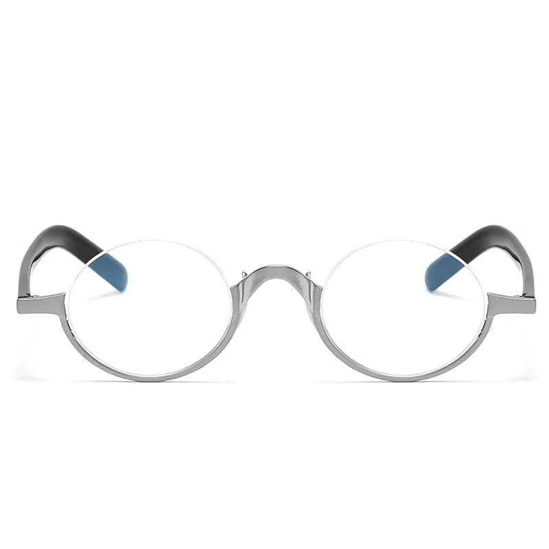 Caden Titanium Round Glasses Frame