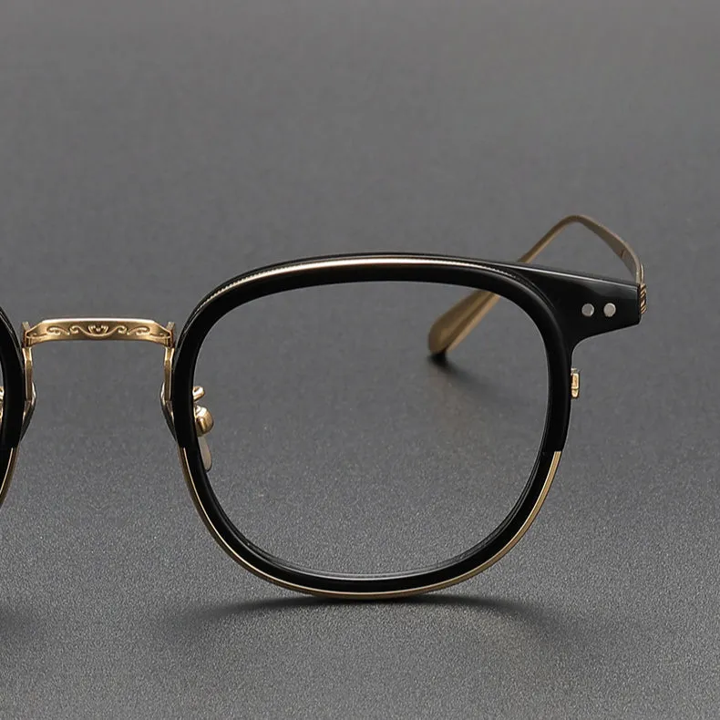 Calyx Titanium Vintage Square Eyeglasses Frames