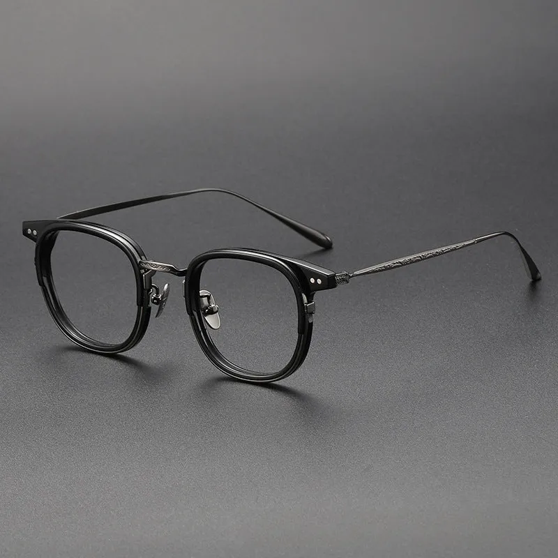 Calyx Titanium Vintage Square Eyeglasses Frames