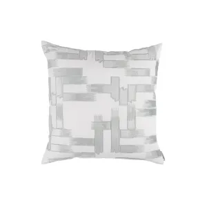 Capri Square Pillow White / Aquamarine 24X24
