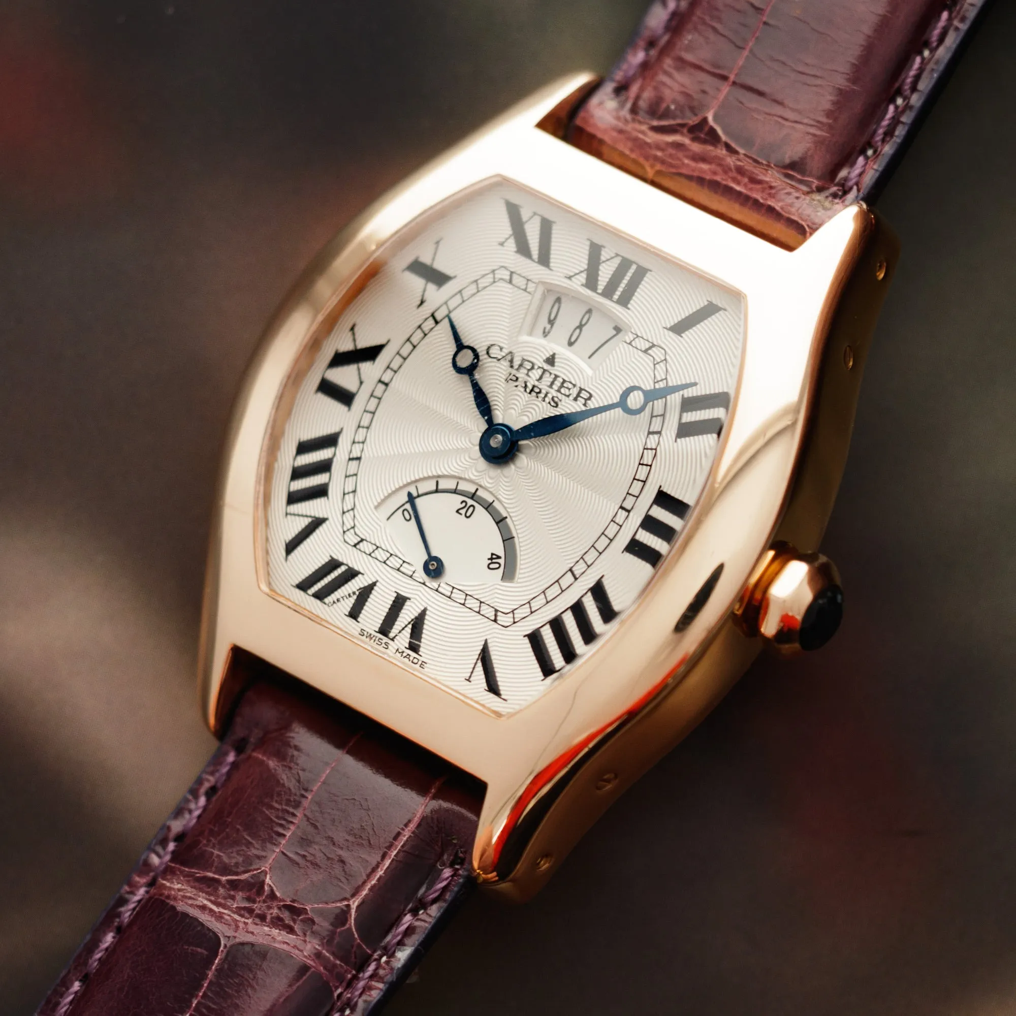 Cartier Rose Gold Tortue Collection Privee Cartier Paris Ref. 2689