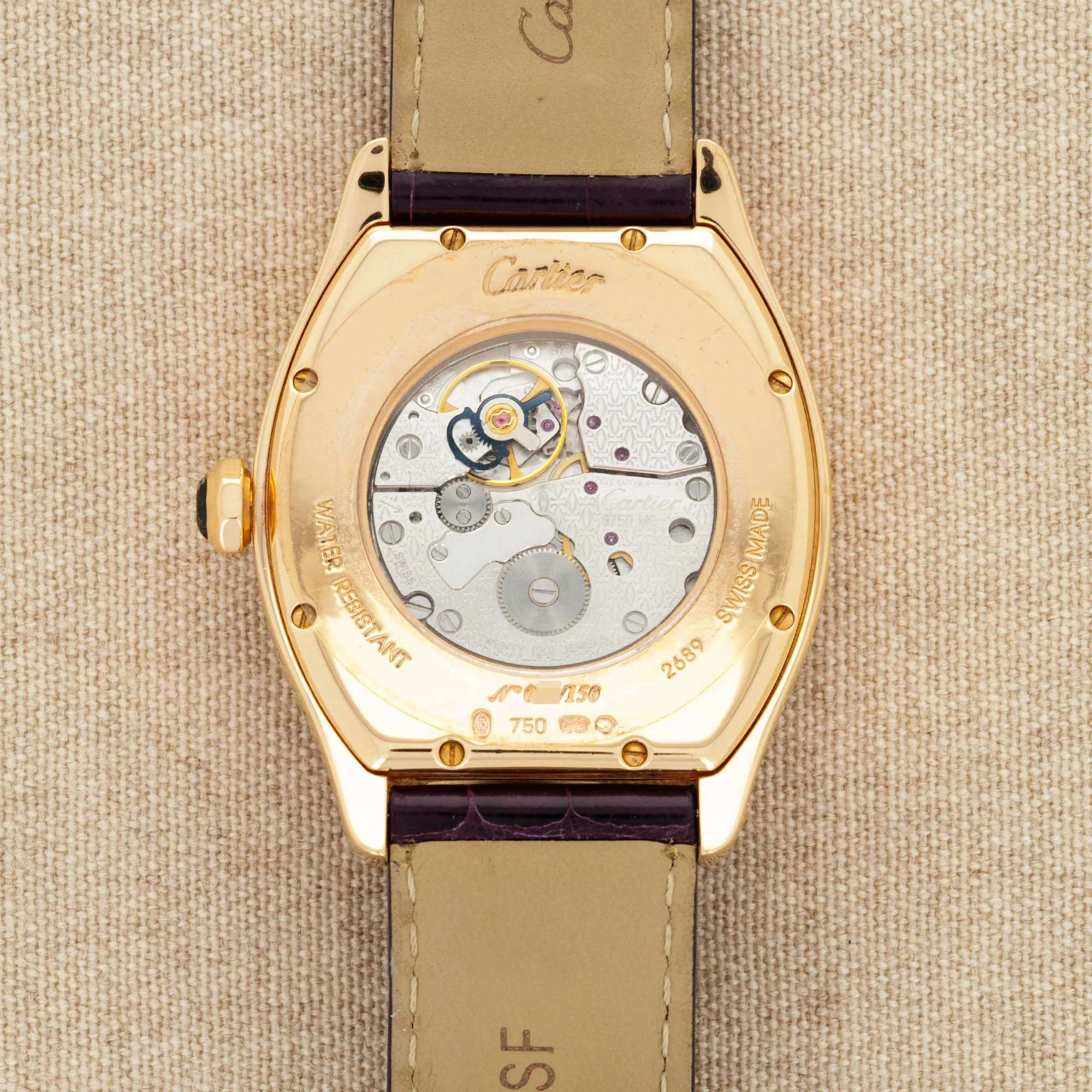 Cartier Rose Gold Tortue Collection Privee Cartier Paris Ref. 2689