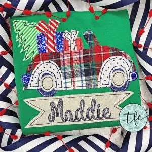 {Christmas VW Bug} applique tee