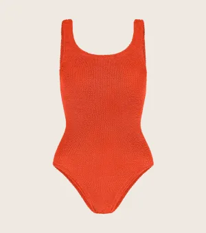 Coverage Square Neck Swim - Metallic Tangerine