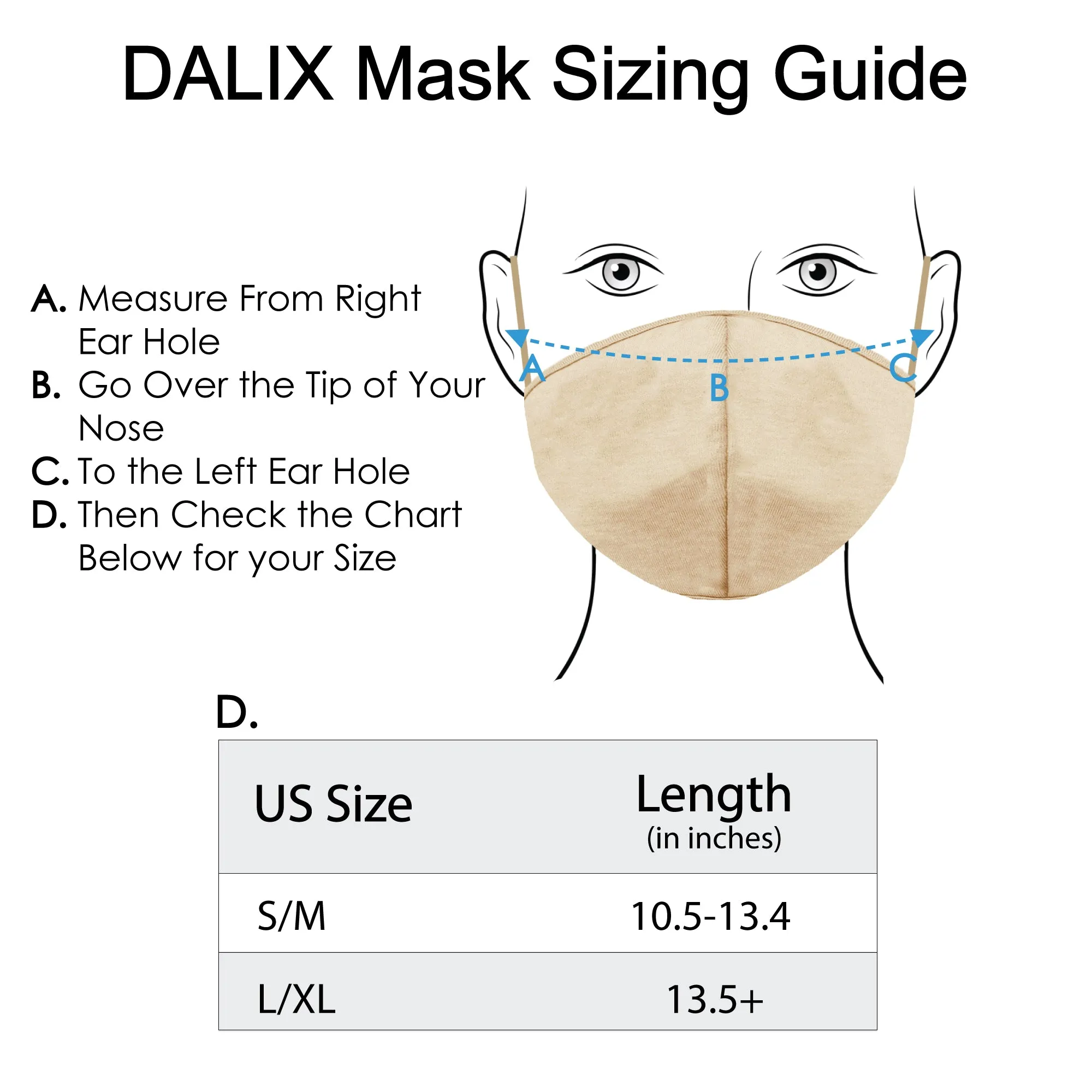 Dalix Skin Tone Cloth Face Mask 3 Layer Filter Pocket Nose Piece (3-Pack)