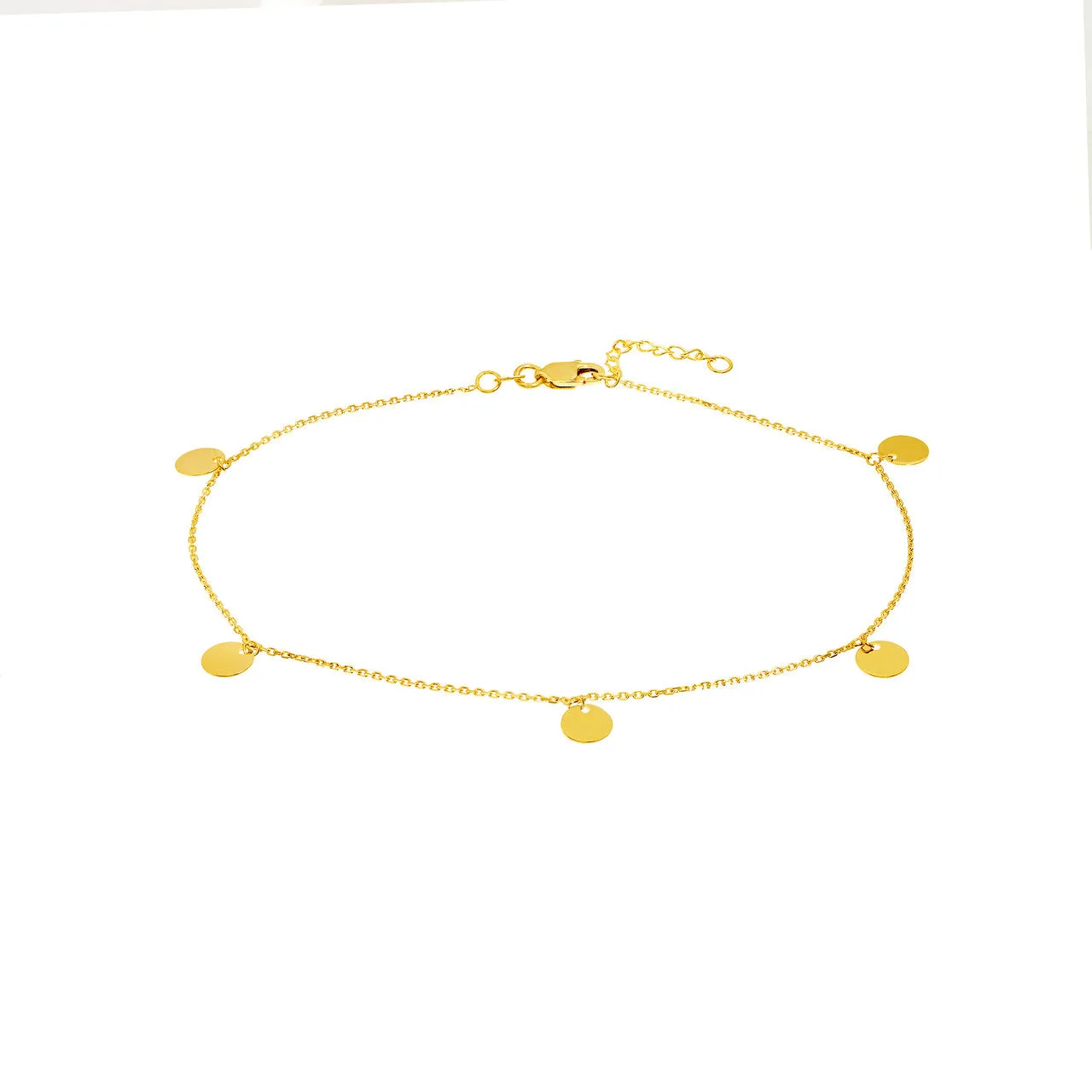Disc Dangle Adjustable Anklet