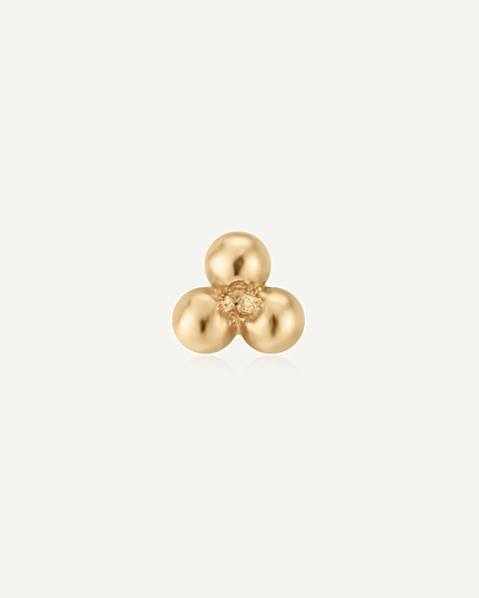 Doris 14k Solid Gold Flatback Stud
