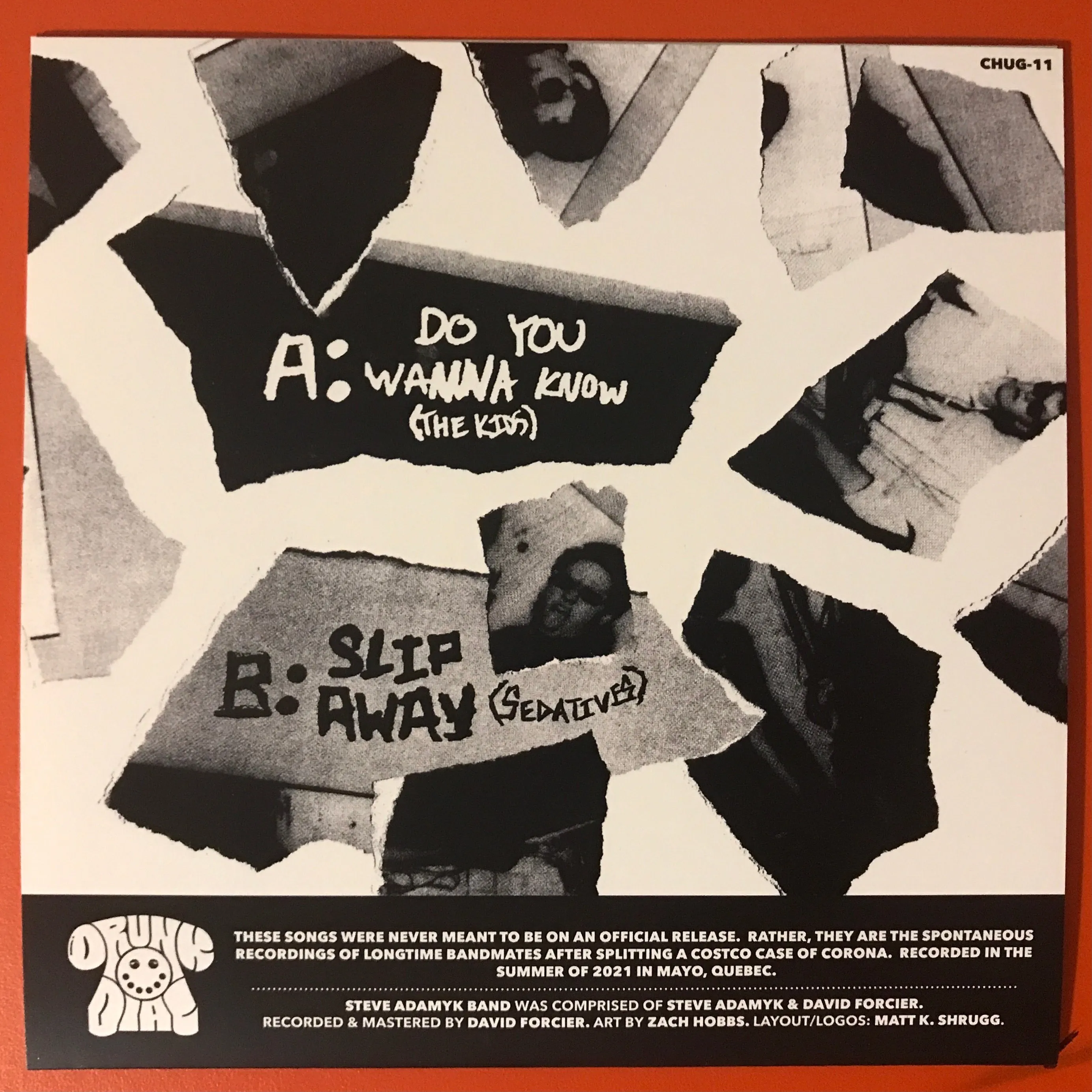 Drunk Dial #11 - Steve Adamyk Band (BLACK vinyl) - New 7"