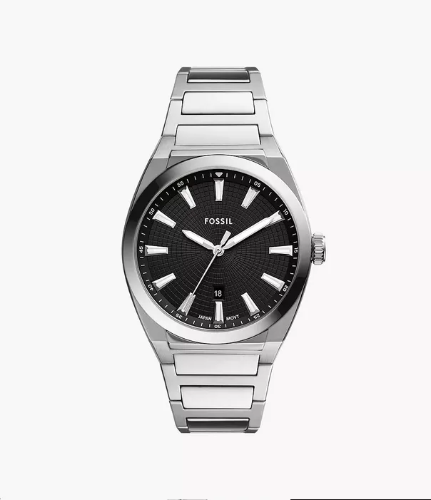 Everett Three-Hand Date Stainless Steel Watch FS5821