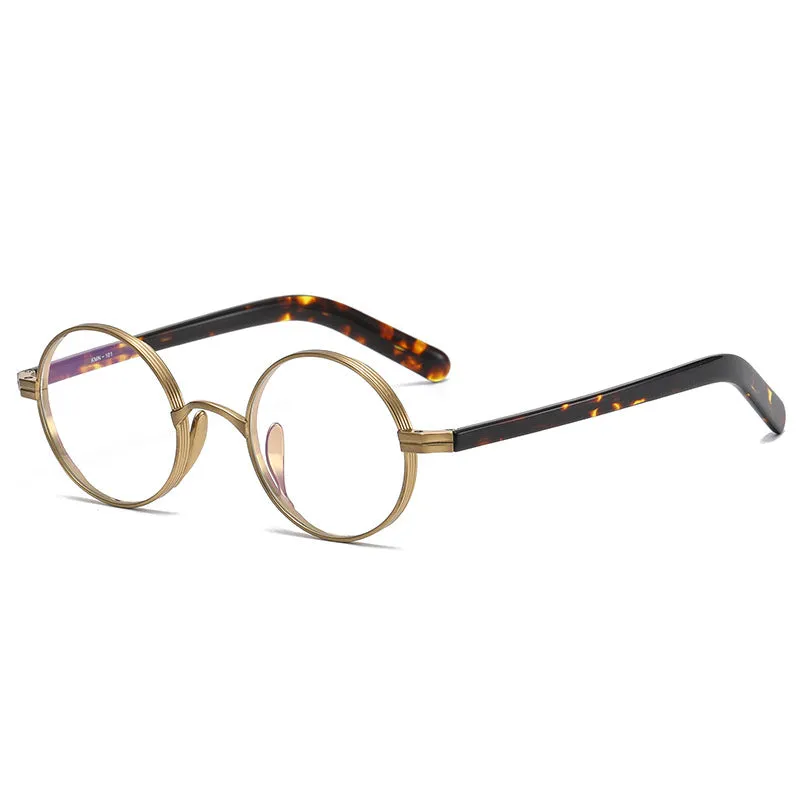 Faelan Titanium Round Glasses Frame