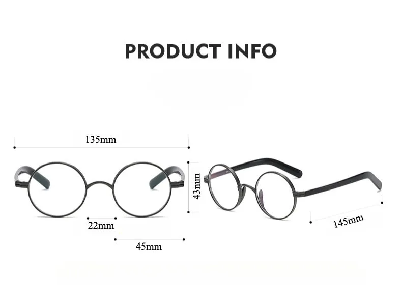 Faelan Titanium Round Glasses Frame