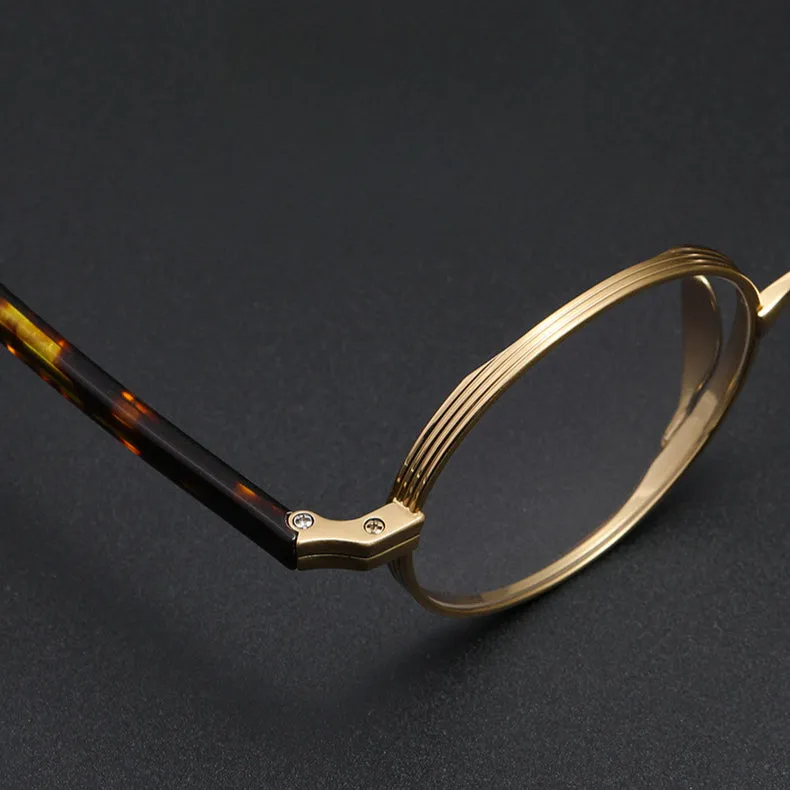 Faelan Titanium Round Glasses Frame